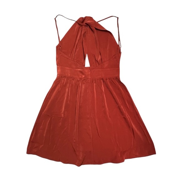 NWT Rokoko by Dazz Low Cut Burnt Orange Dress - Picture 7 of 7